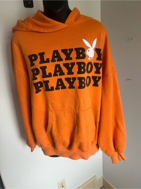Playboy Orange Logo Hoodie